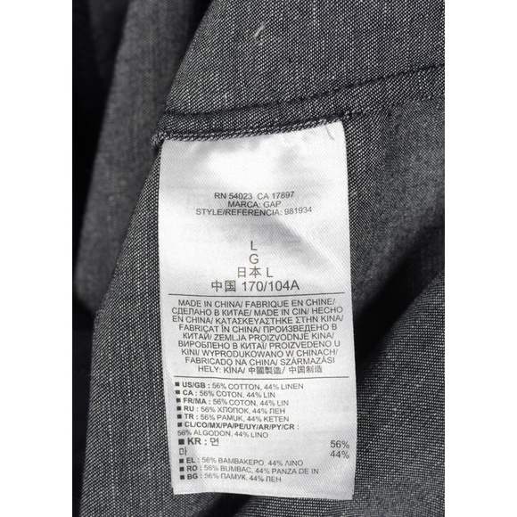 GAP Denim 2 Tones Tunic Dress Size L - Picture 4 of 5